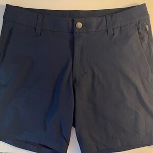men’s dark blue / navy blue LULULEMON warpstreme commission shorts [30]